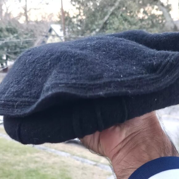 Men Winter Hat CHITRAL Topi Black Wool Round Cap Tradition Warm Hat Handmade - Picture 5 of 10